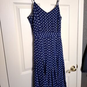 J. Crew Navy Polka Dot Mini Dress